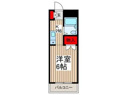 HOSOI-93(1K/2階)の間取り写真