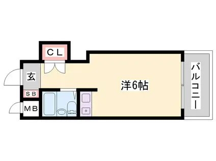 JOY姫路壱番館(ワンルーム/7階)の間取り写真
