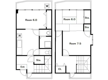 山口第5マンション(3DK/2階)の間取り写真