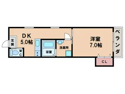 第2昭和ビル(1DK/3階)の間取り写真