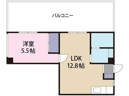 シャレ―コート三田(1LDK/3階)の間取り写真