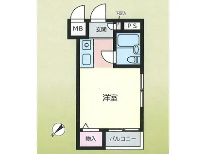 トーシン・フェニックスマンション永福町(ワンルーム/1階)の間取り写真