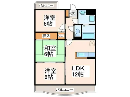 ＪＲ豊肥本線 平成駅 徒歩3分 4階建 築29年(3LDK/3階)の間取り写真