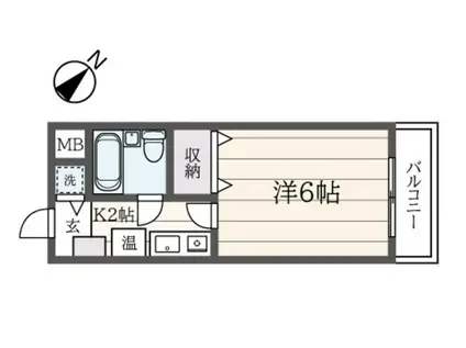 ブリエール永山(1K/4階)の間取り写真