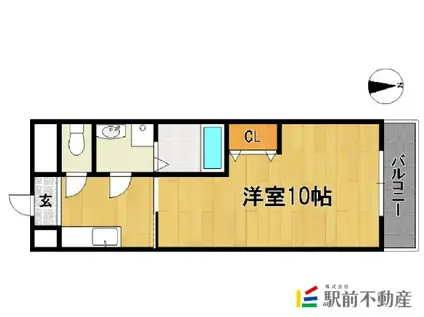 ラ・エスペランサ(1K/2階)の間取り写真