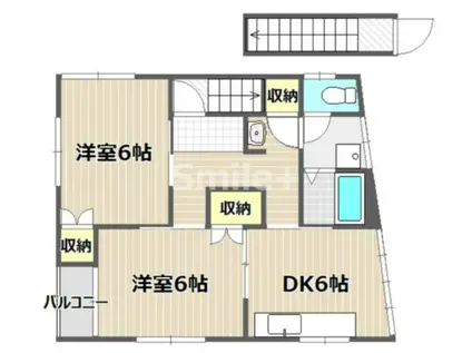 コーポNK(2DK/2階)の間取り写真