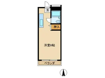 ルミニコスモス(ワンルーム/1階)の間取り写真