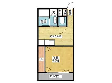 古川ビル(ワンルーム/3階)の間取り写真