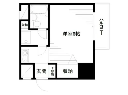 ロイヤルエクセレント学芸大(ワンルーム/5階)の間取り写真