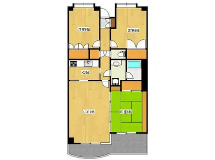 UCレジデンス小沢町(3LDK/6階)の間取り写真