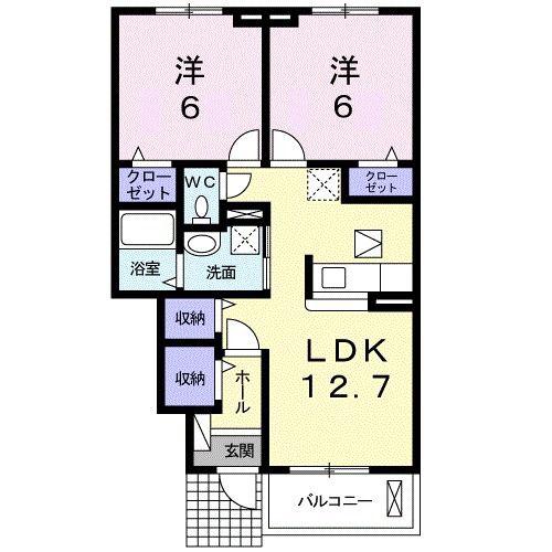 NMON・IIJ(2LDK/1階)の間取り写真