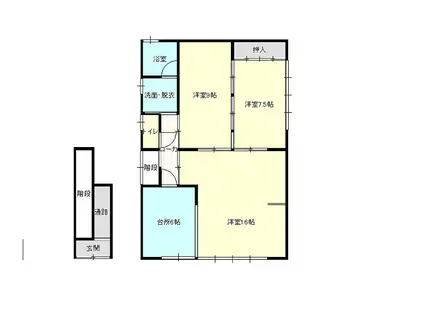 古川アパート2F(2LDK/2階)の間取り写真