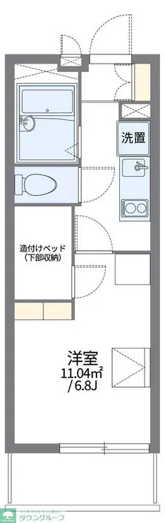 レオパレスハサマミナミ 3階階 間取り