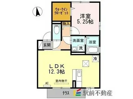 ソフィアコートV B棟(1LDK/1階)の間取り写真