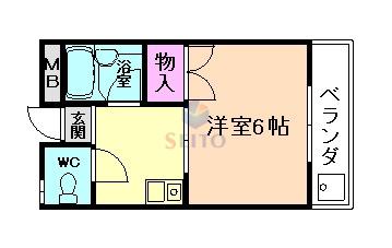 サンローズ春日マンション(1K/1階)の間取り写真