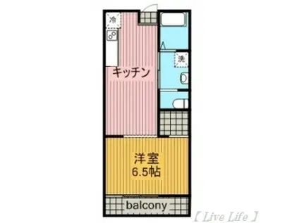 ダイナーズたちばな(1LDK/1階)の間取り写真