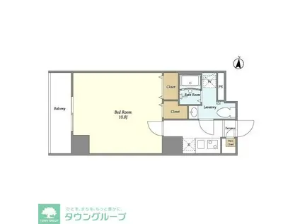 アルファコート蕨4(1K/1階)の間取り写真