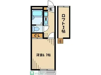 レオパレス山崎85(1K/1階)の間取り写真