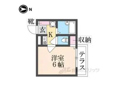 ラポール3(1K/1階)の間取り写真