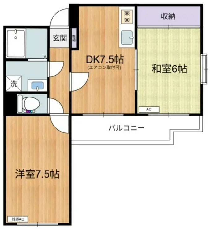フラット百合ヶ丘 2階階 間取り