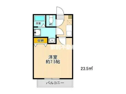 クレフラスト久留米大 B棟(1K/2階)の間取り写真