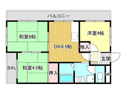 フルールハイツ(3DK/3階)の間取り写真