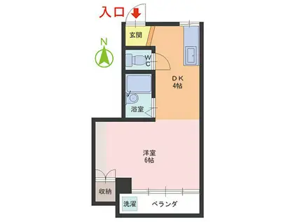 プラザ文京(1DK/3階)の間取り写真