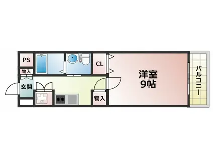 インパレス小阪(1K/4階)の間取り写真