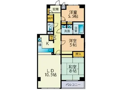 愛幸中葛西マンション(3LDK/3階)の間取り写真