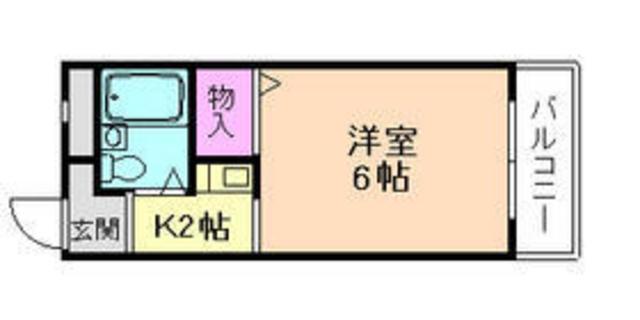 メゾン岸本(ワンルーム/3階)の間取り写真
