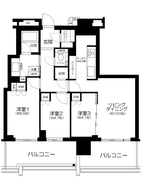 ブランズタワー豊洲 32階階 間取り