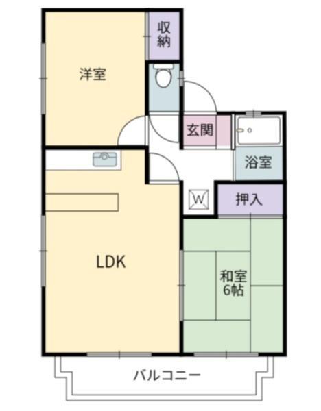 OGATAビル(2LDK/3階)の間取り写真