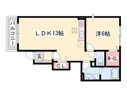 ウィル ヴェステージ五番館(1LDK/1階)の間取り写真