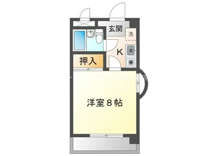 アーバンライフ豊橋(1K/2階)の間取り写真