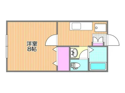 アルトハイデII A(1K/1階)の間取り写真