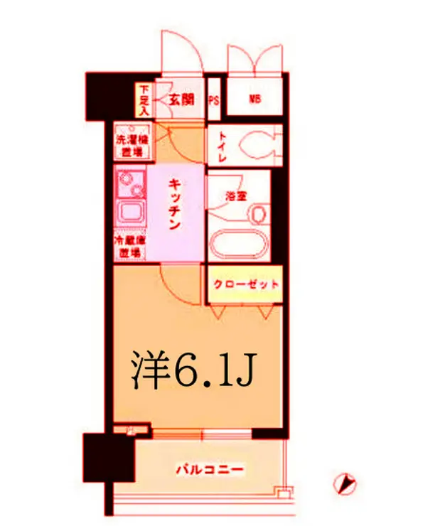 アストリア鶴見 5階階 間取り