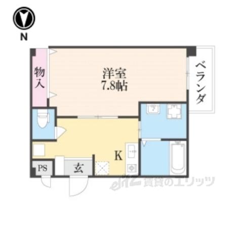 パール室町(1K/1階)の間取り写真