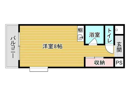 伊藤田ビル(ワンルーム/4階)の間取り写真