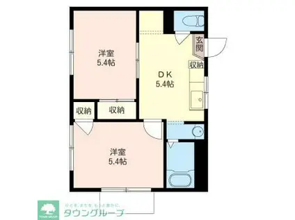 サンエクセル(2K/1階)の間取り写真