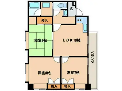 第2三洋ビル(3LDK/2階)の間取り写真