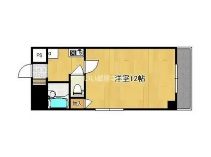 ハイツ天翔(1K/3階)の間取り写真