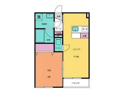 SUI北鎌倉(1LDK/3階)の間取り写真