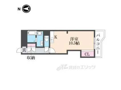 昭和エクセルビュー東大阪(1K/3階)の間取り写真