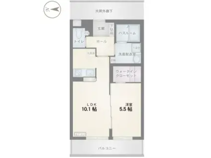 セレスト(1LDK/4階)の間取り写真