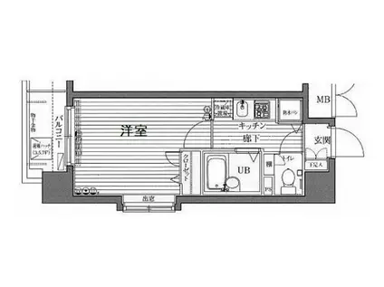 ガラ・シティ駒沢大学(1K/3階)の間取り写真