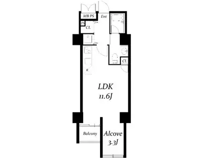 アーバンパーク代々木(1LDK/4階)の間取り写真