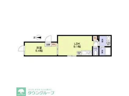 REIGRANDE ASAKUSA(1LDK/4階)の間取り写真