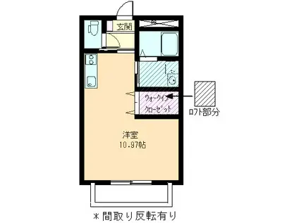 TOKOHOUSE(ワンルーム/2階)の間取り写真