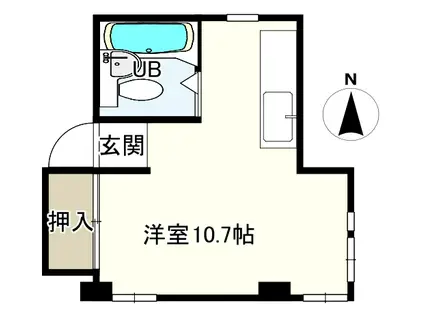 フォレント山王(ワンルーム/2階)の間取り写真