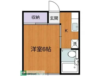 スコラハウス前原(1K/2階)の間取り写真